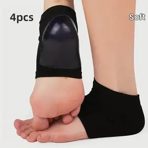 Silicone Heel Protector, 4 Counts/set Soft Heel Socks, Heel Protector for Women & Men, Sports & Outdoor Accessories
