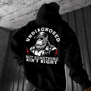 Undiagnosed But Something Ain't Right Printed Men's Hoodie