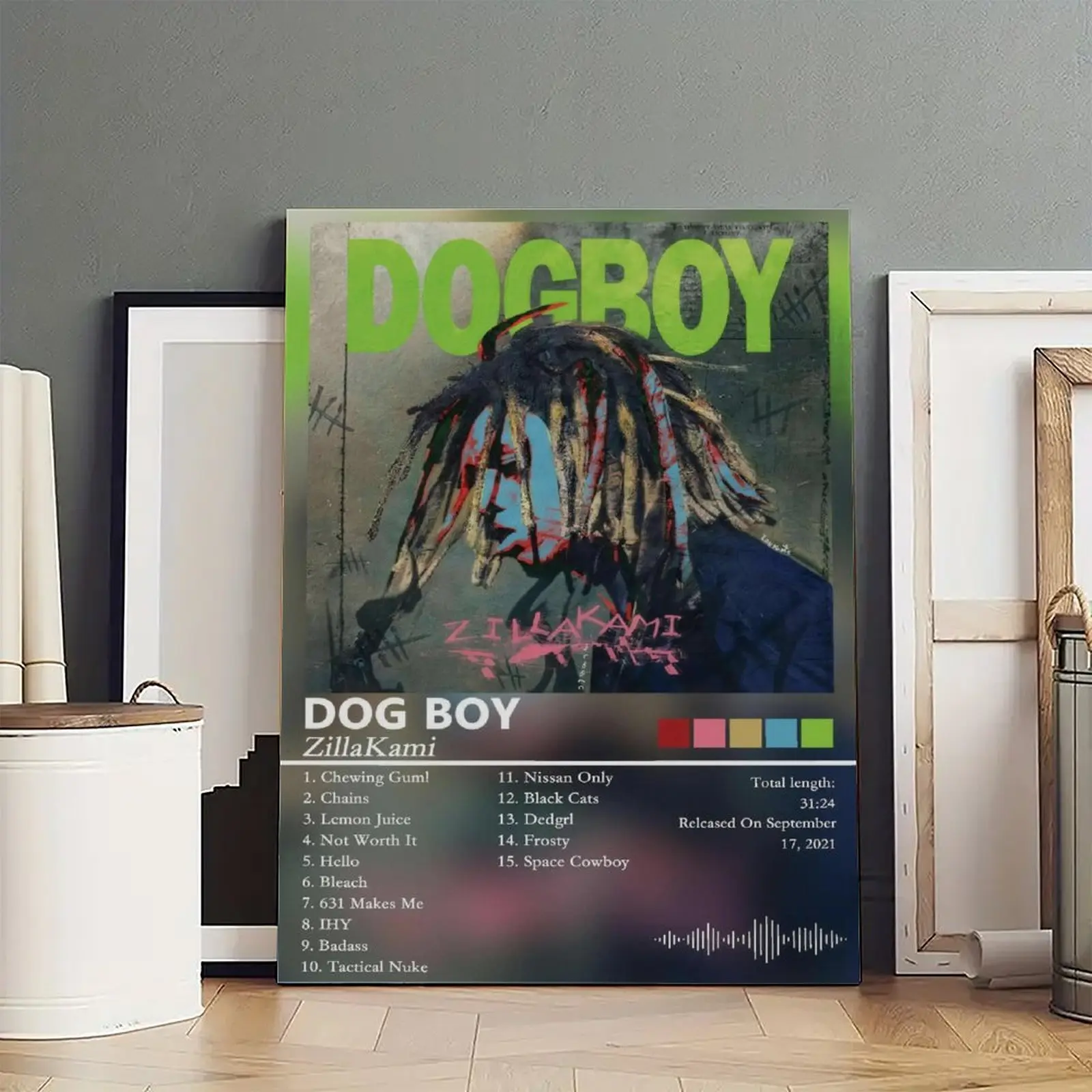 ZillaKami DOG BOY Art Painting Decorative Classic Poster Art Wall Art Oil Painting Art Canvas Poster Decorative Painting Porch Living Room Art Decoration