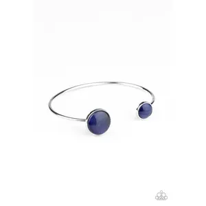 Brilliantly Basic - Blue Cuff Bangle Bracelet