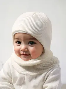 Newborn Knit Hat Set for Babies 1-3 Years Old, Outdoor Warm Winter Cap, Casual Style Kint Fabric, Ideal for Daily Commuting