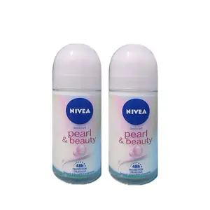 Nivea Pearl & Beauty Roll-On Deodorant 50ml Pack of 2 for Women Natural Vitamin