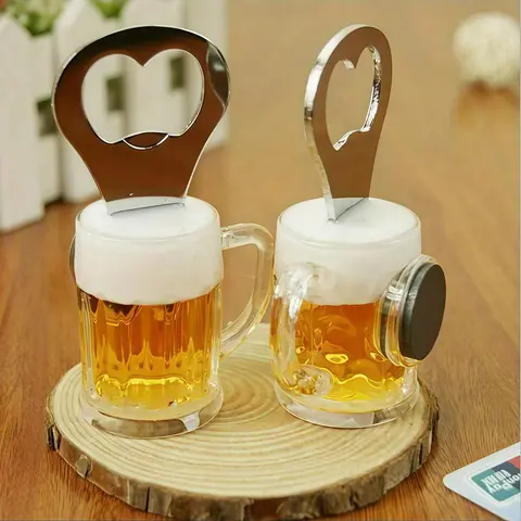 3-Piece Stainless Steel Durable Multifunctional Magnetic Bottle Opener Set - Funny Playful Shapes, Strong Magnetic Hold, Easy to Clean, 3-Piece Variety, Adults' Bar & Kitchen Utensils, Christmas Gift for Beer Lovers
