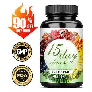 FULIMIKS 15 Day Cleanse and Detox Capsules Supports Gut Health with Aloe Vera Improves Digestion High Absorption 120 Veggie Capsules - Dietary Probiotic