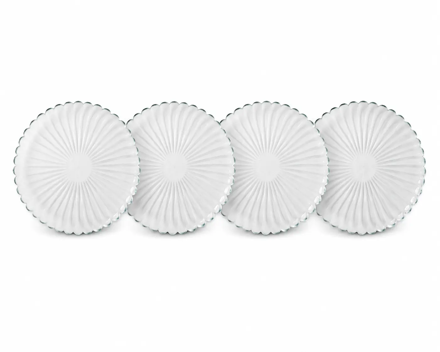 Azure Alabaster Dinnerware Pack Of 4, Clear