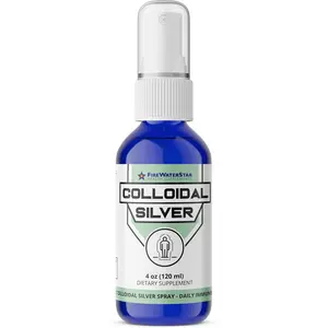 FWS Colloidal Silver Spray - 4 oz - Clear Silver - 50 ppm - 99.99% Pure Silver - Daily Immune Support