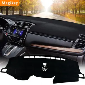 Magikey Auto Car Dash Cover Mat Anti Slip Anti Vertigo Dashboard Cover Fit for Honda CRV 2017-2022 Instrument Panel Sunshade Light Blocking Pad UV Protection