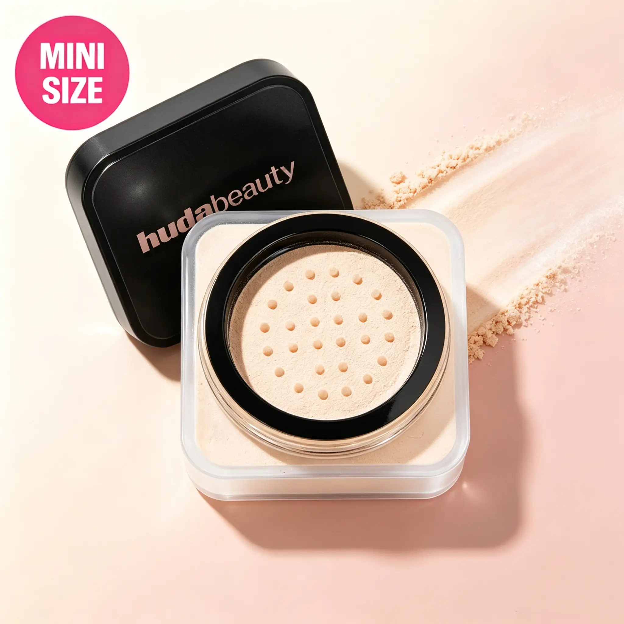 HUDA BEAUTY Easy Bake Mini Loose Setting Powder 6g – Blurs Pores, 18Hr Oil-Control Matte Finish