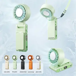 【One-year warranty】 Multifunctional portable mini fan with five wind speed settings, supports 360° rotation and folds flat at 180°, suitable for outdoor activities, travel, the beach, office use, holiday gifts, Father’s Day gifts