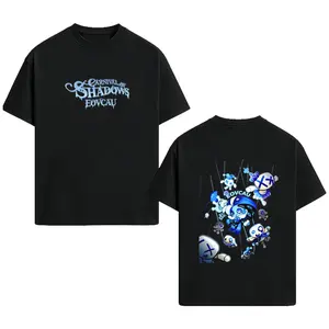 [EOVCAU]Men's Summer Short-Sleeve Round-Neck T-Shirt，Shadow Milk Cookie Carnival of Shadows Oversized T-Shirt,Cookie Run Kingdom Gaming Graphic Tee,Premium Heavyweight Cotton Dark Fantasy Streetwear Fashion Top,Y2K RPG Aesthetic Unisex Gamer Merch