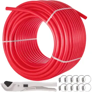fathersdaygift VEVOR Pex Pipe Tubing 1 Inch 300ft Pex Tubing Non-Barrier Radiant Water Plumbing Pipe Pex-B? 1 Non-Barrier/300FT/Red?