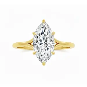 3CT D Color VVS1 2CT Lab-Created Moissanite Marquise Cut Engagement Ring, Promise Ring for Women,Christmas Birthday Anniversary Gifts Ideas Wedding Engagement Prom Party Holiday Date Casual Bling Iced Jewelry for Lover Sister Self