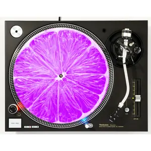 DJ Purple Lime Citrus Fruit Vinyl Memorabilia 12" inch Slip Mat Turntable Slipmat DJ Platter Pad