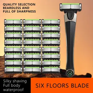 Men's manual shaver kit, blade material is safe and rust proof, easy to use and replace, high-quality material can be washed with water as a whole, classic men's shaving tool
