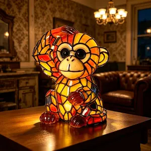 Adorable Monkey LED Desk Lamp, USB Powered, Compact Size, Head-Scratching Pose Night Light, Playful Curious Expression, Study Room Decor, Smart Fun Gift for Students Friends