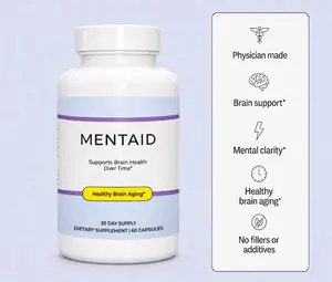 Mentaid Psychiatrist Formulated Supplements to Help Brain Health Over Time, Helps Brain Fog, Focus, Memory and Staying Sharp