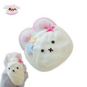 [WenQing Taba Squishy] Handmade taba squishies/star rabbit head squishy toys full silicone reborn squishy, fidget toys, taba squishy, star rabbit head 173g, Gifts for Girls & Boys