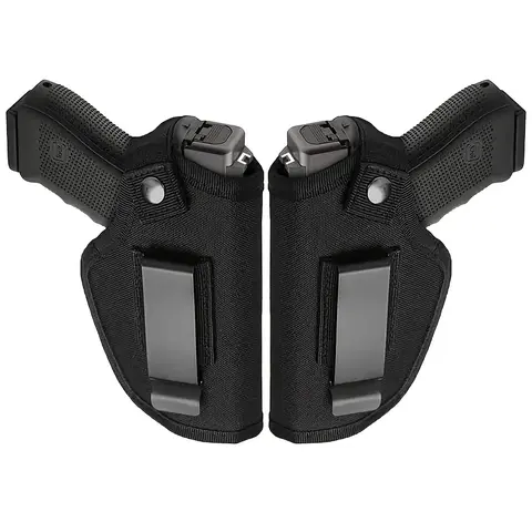 Tactical Universal Gun Holster, Unisex Portable Adjustable OWB/IWB, Comfortable Fit for 9mm S&W M&P Shield, G Series, Glock & Similar Handguns for Hunting Concealed Carry, Universal Holster