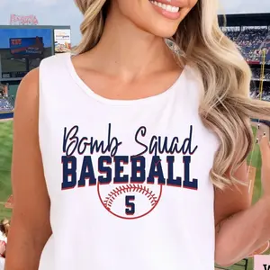 Custom Baseball Tank Top, Team Spirit Wear, Baseball Lifestyle, Baseball Mom Shirt