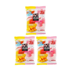 ORIHIRO Konjac Jelly Mango Peach Flavor - 3 Pack Value Bundle, 0 Fat Low Calorie Snack, 240g Each