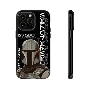 The Mandalorian Phone Case, Shockproof Protective Cover, Wireless Charging Ready, Designed for iPhone 11-17 Pro Max/Plus & Samsung Galaxy S23-S25