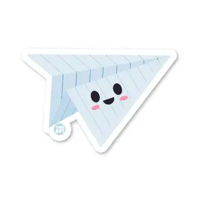 Paper Plane - 3" Art Sticker