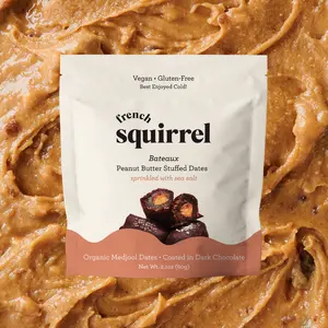 Organic Peanut Butter Stuffed Dates (2BAGS) - Snack, Protein, Chocolate