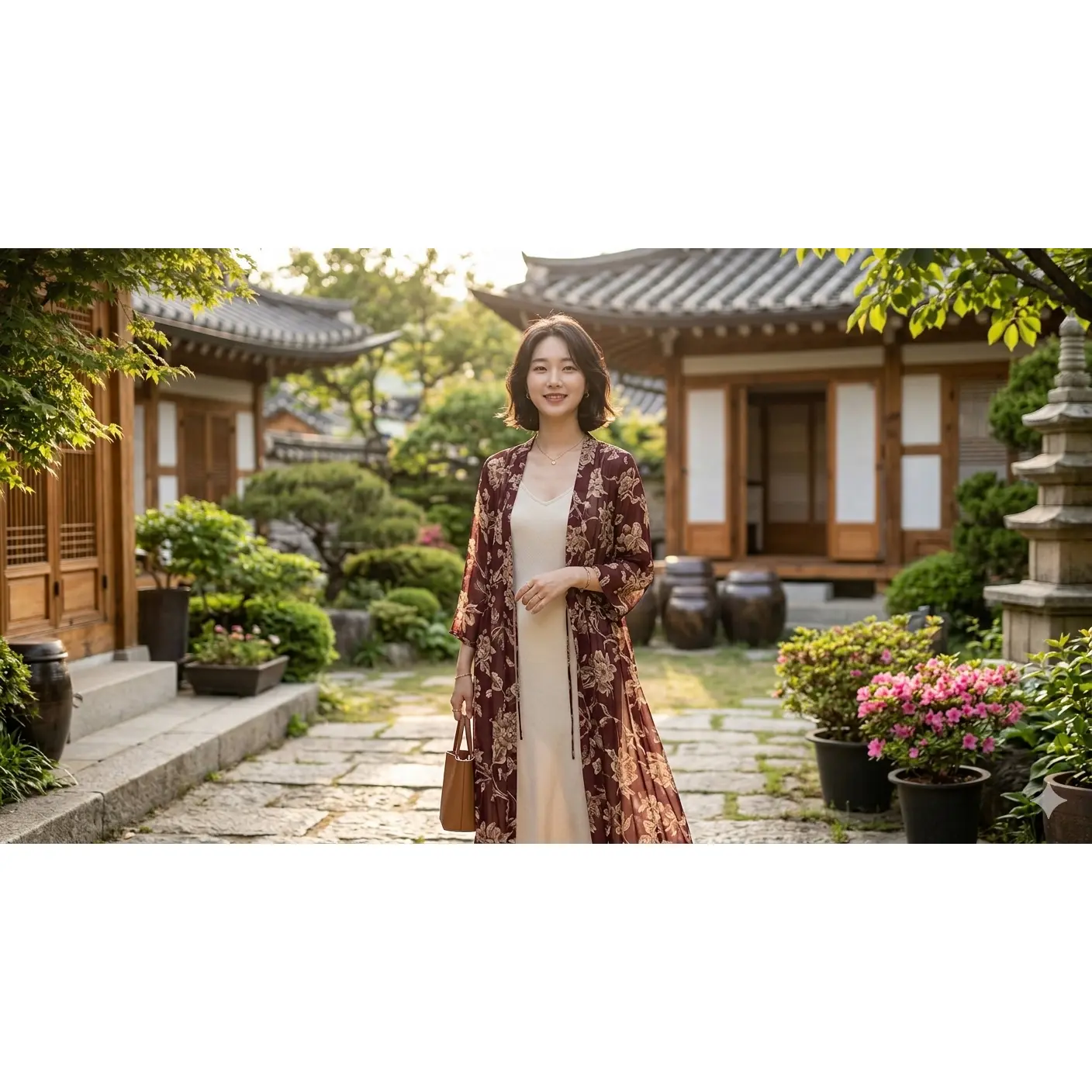 Long-Sleeve Sheer Floral Print Kimono Cardigan Duster