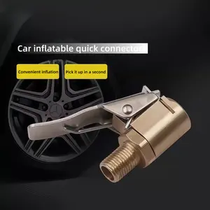 Brass Car Tire Inflator Quick Connector | Heavy-Duty Air Chuck for Fast & Easy Tire Inflation (Universal Fit!)
