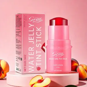 0.18oz Blush And Lip Gloss Stick - Red, Natural Jelly Stick That Can Be Used As Blush, Eye Shadow And Lip Gloss, Natural Colored Eye Shadow Stick