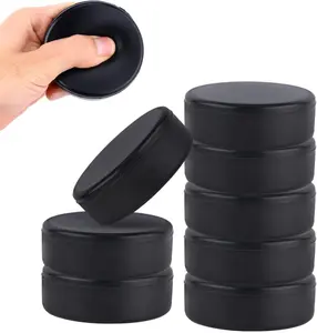 8pcs Ice Hockey Pucks, Diameter 3 Inch/Thickness 1 Inch Lightweight Non-Rubber Soft Foam Hockey Pucks for Practice and Classic Training Indoor(Black)