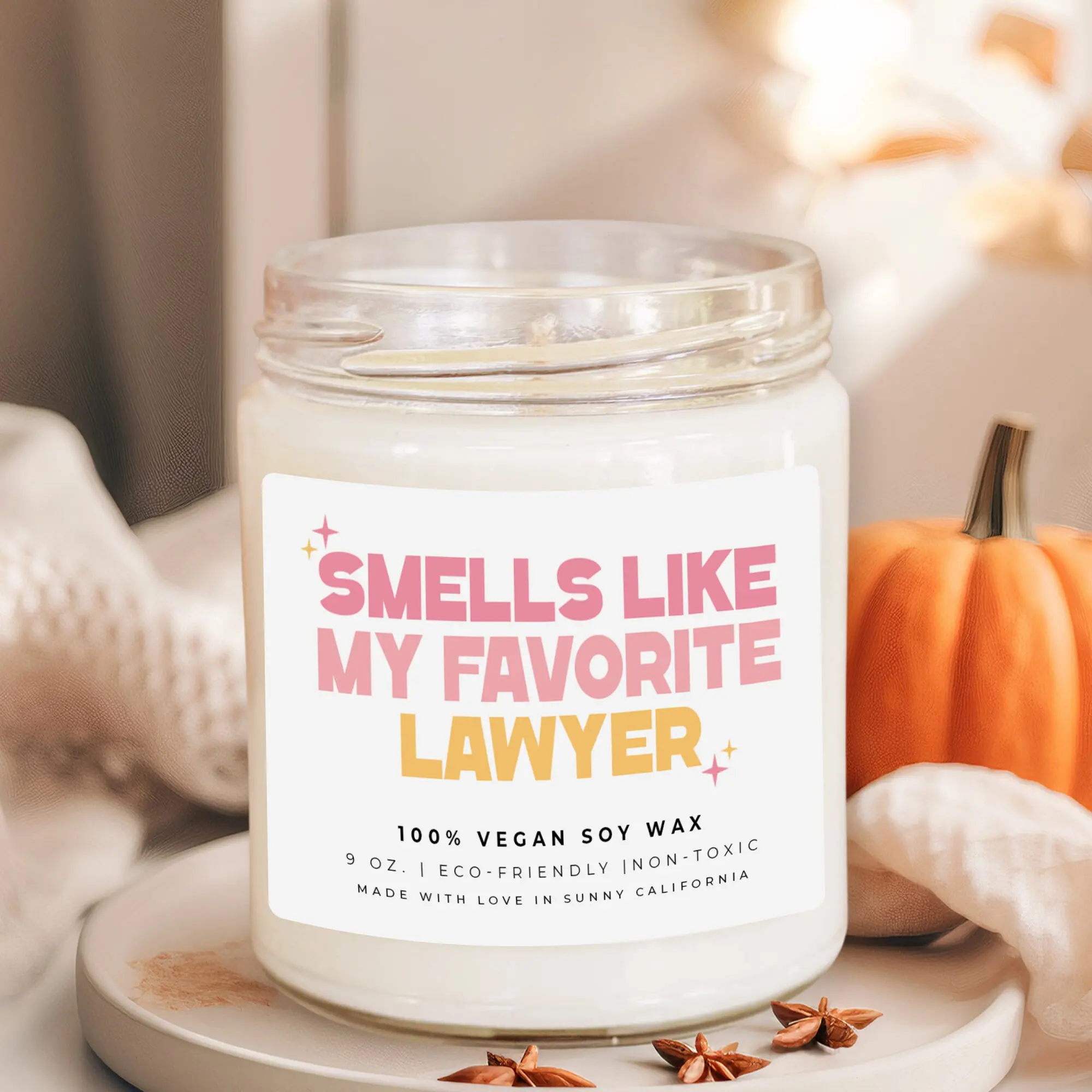 Smells Like My Favorite Lawyer Soy Wax Candle, Lawyer Gift Candle, Attorney Gift, Bar Exam Gift, Future Lawyer Gift, (C-29PRO)