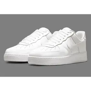 Men's Nike Air Force 1 Low "White/White" Patent Leather IV2857-100 Fashion Athletic Sneaker Summer Shoes