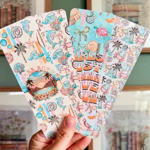 Summer pastel glitter bookmarks l Book lover Gifts