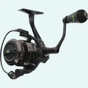 Mach 2 Spinning Reel Gen 3 - 9+1 reel bearings. 6.2:1 gear ratio. 31" recovery per turn. 14lb max drag. Mono line capacity: 120 yards/8 lbs. Zero Reverse one-way clutch bearing. Aluminum frame. DuraMax Drag system. Skeletal speed rotor. Speed gears.