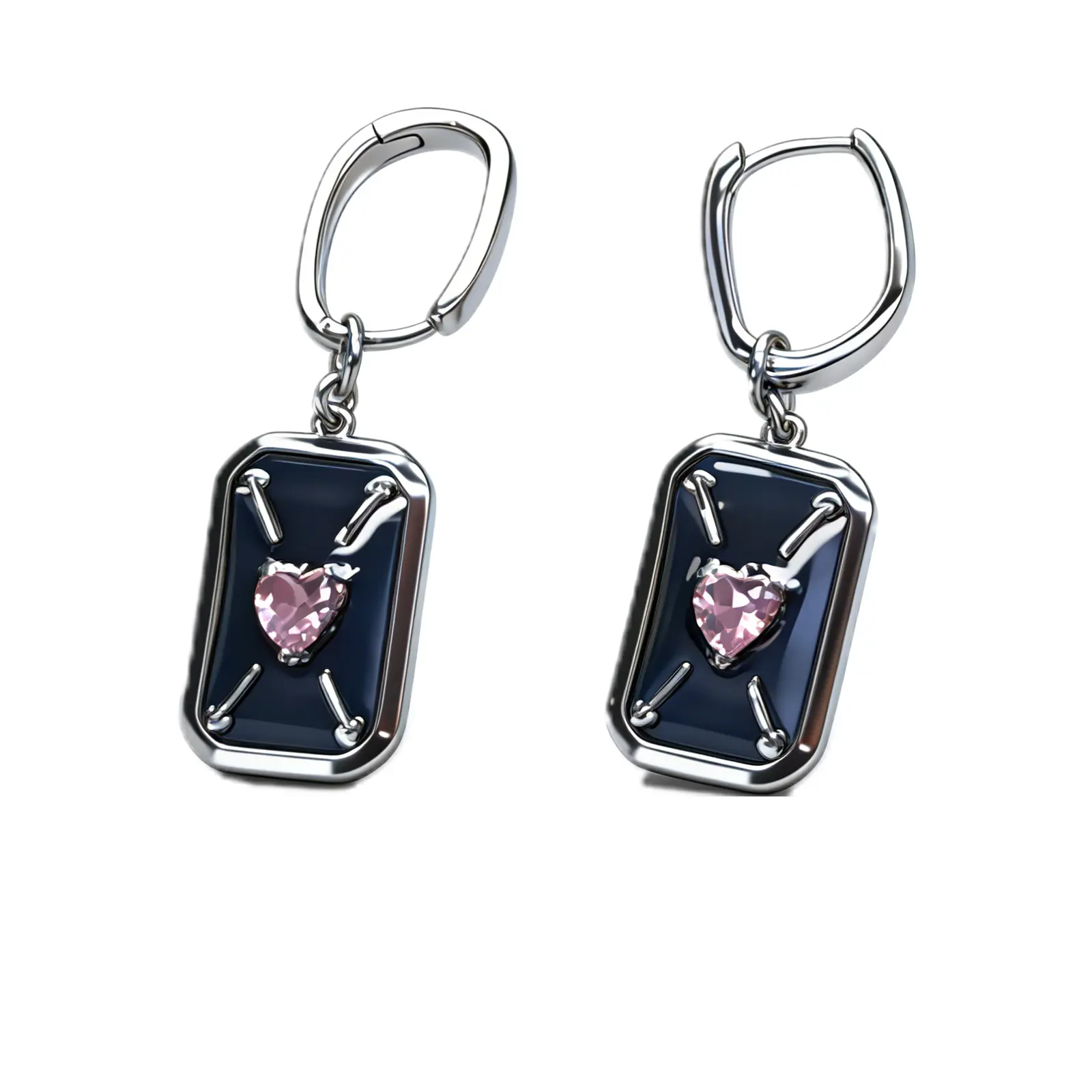 Korean Pink Zircon Earrings