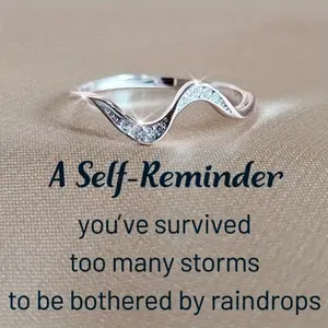 Exquisite Wave-Inspired Silver-Plated Ring - Sparkling Crystal Accents, Symbolizing Eternal Love, Timeless Gift for Birthdays, Christmas, Anniversaries, and Romantic Occasions - Elegant, Durable, and Hypoallergenic Jewelry