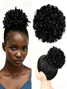 Chic Afro Puff Drawstring Ponytail, Trendy Loose Hairdo, Perfect for Daily Wear, Stylish Afro Look, Easy-To-Style Hair Accessory