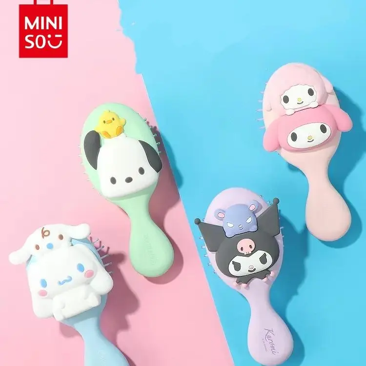 MINISO SR Characters 3D Massage Air Cushion Comb HK Cinna Melody KM Pochacco Hair Brush,Detangling Brush,Scalp-Friendly,Christmas & Birthday &New Year Haul