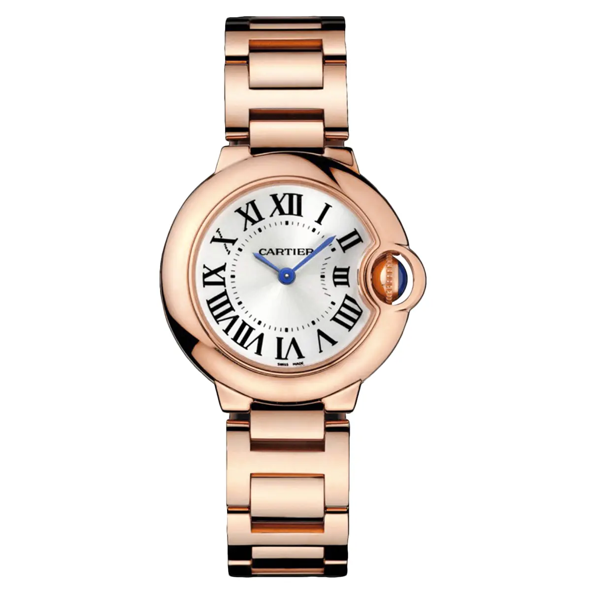Cartier Ballon Bleu 28.6mm W69002Z2 Quartz Silver Dial 18K Rose Gold Women's Watch WHT032423