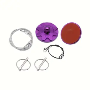 1 set of engine hood pins - CNC machining, polishing treatment, front position, sports racing style, enhancing vehicle appearance, fashionable design for car appearance