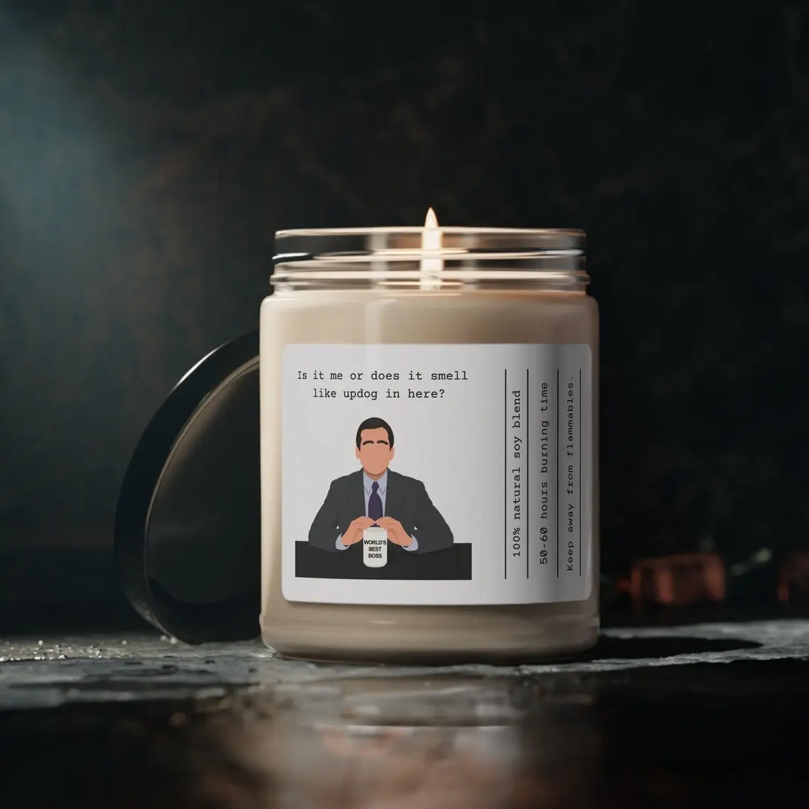 The Office Themed Scented Candle | Does it smell like updog in here? | Office gifts
