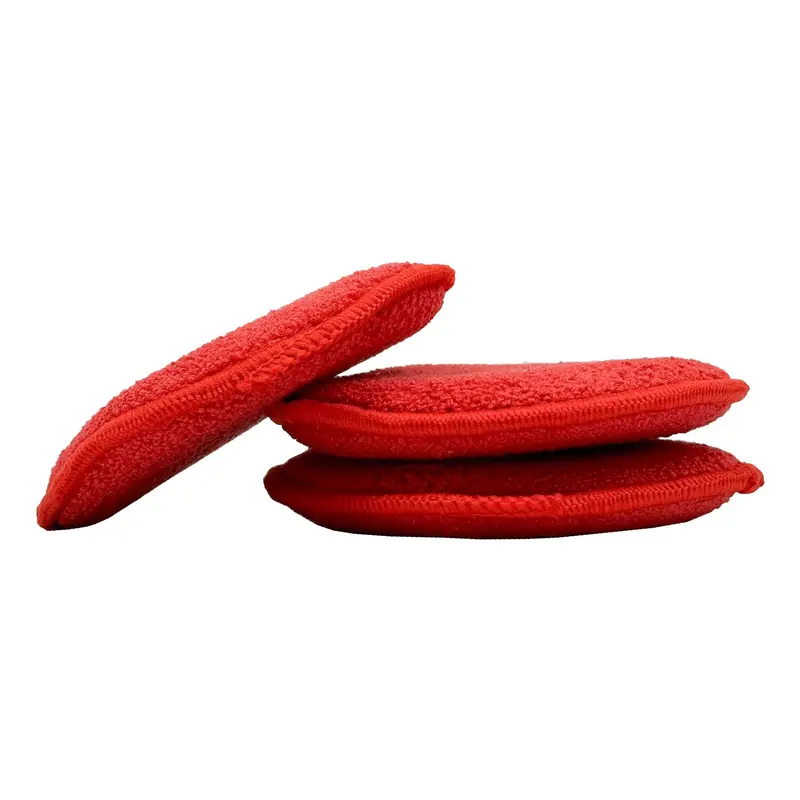 Renegade Products 3-Pack: Premium Microfiber Round Pads | 5" Applicator Pads for Wax, Polish, Tire & Metal Care