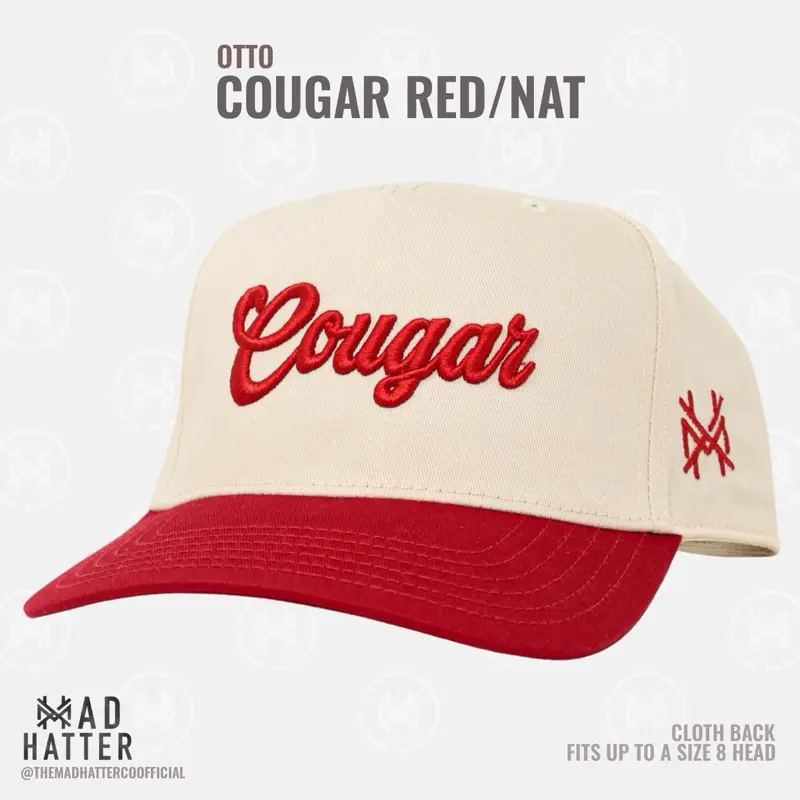 Cougar MadHatter's Embroidered Snapback Adjustable (Up To A Size 8 Head) Premium Trucker Hat