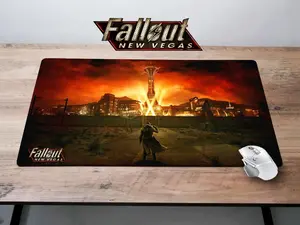 Fallout Vegas Desk Mat New Vegas Playmat / Fallout Gaming Mouse Pad Gift PC Mat Wasteland Mousepad TCG MTG Mat Mouse Pad, Nuclear Fall Out Deskmat, Please Stand By Mousepad, Gaming Desk Mat