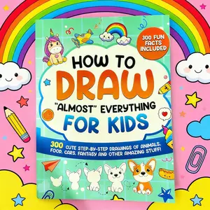How to Draw Almost Everything for Kids, 300 Step-by-Step Drawing Book with Fun Facts, Easy Drawing Guide for Kids Ages 4-8, 8-12