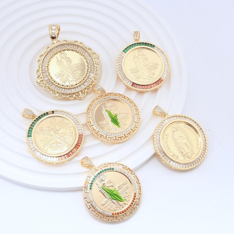 Centenario Necklace 14k Gold Plated Mexican 50 Pesos Centenario Pendant for Men Cuban Link Rope Chain