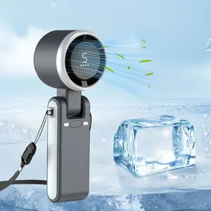 TurboTech Portable Handheld Turbo Fan 5 Speeds 4000mAh Battery 10 Hours Work Time USB-C Rechargeable for Travel Work Sports Events Stay Cool Anywhere