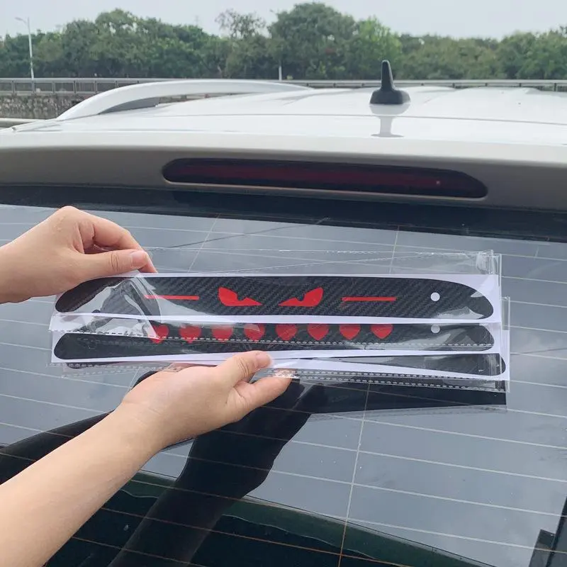 Car Sticker Taillight Brake Lights Lamp Protector Brake Tail Light Sticker Devil Eyes For Volkswagen Tiguan L,New Polo,Golf New