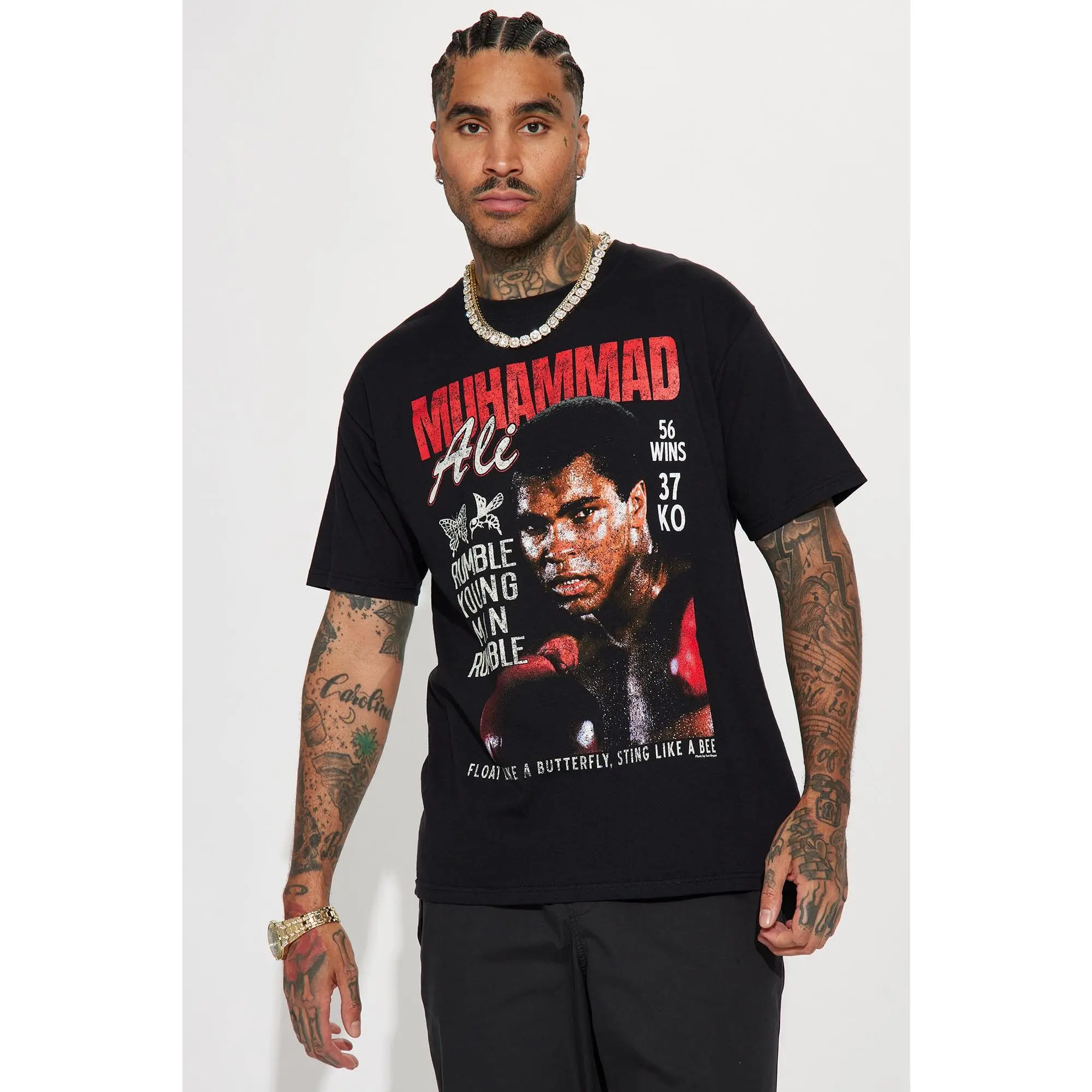 Muhammad Ali Rumble Short Sleeve Tee - Black Muhammad Ali Rumble Short Sleeve Tee - Black